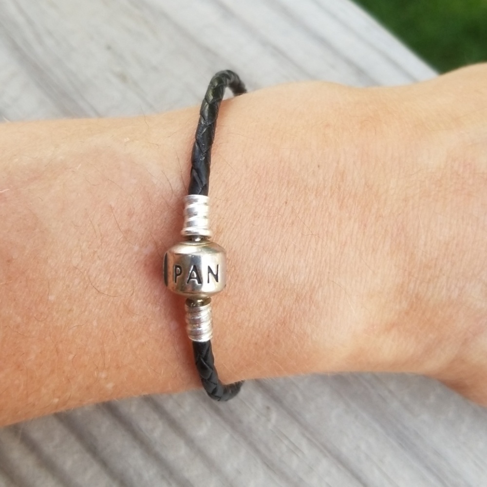 Pandora Black Braided Leather Bracelet